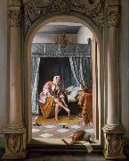 Jan Steen A Woman at her Toilet (mk25) oil painting on canvas